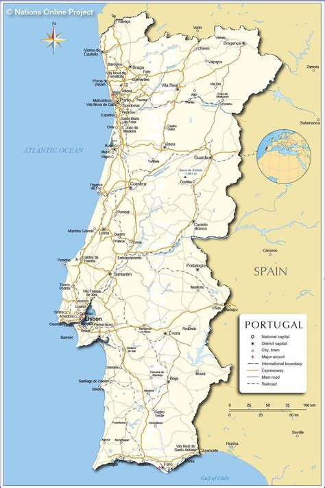 Carte du Portugal : carte hors ligne et carte détaillée。